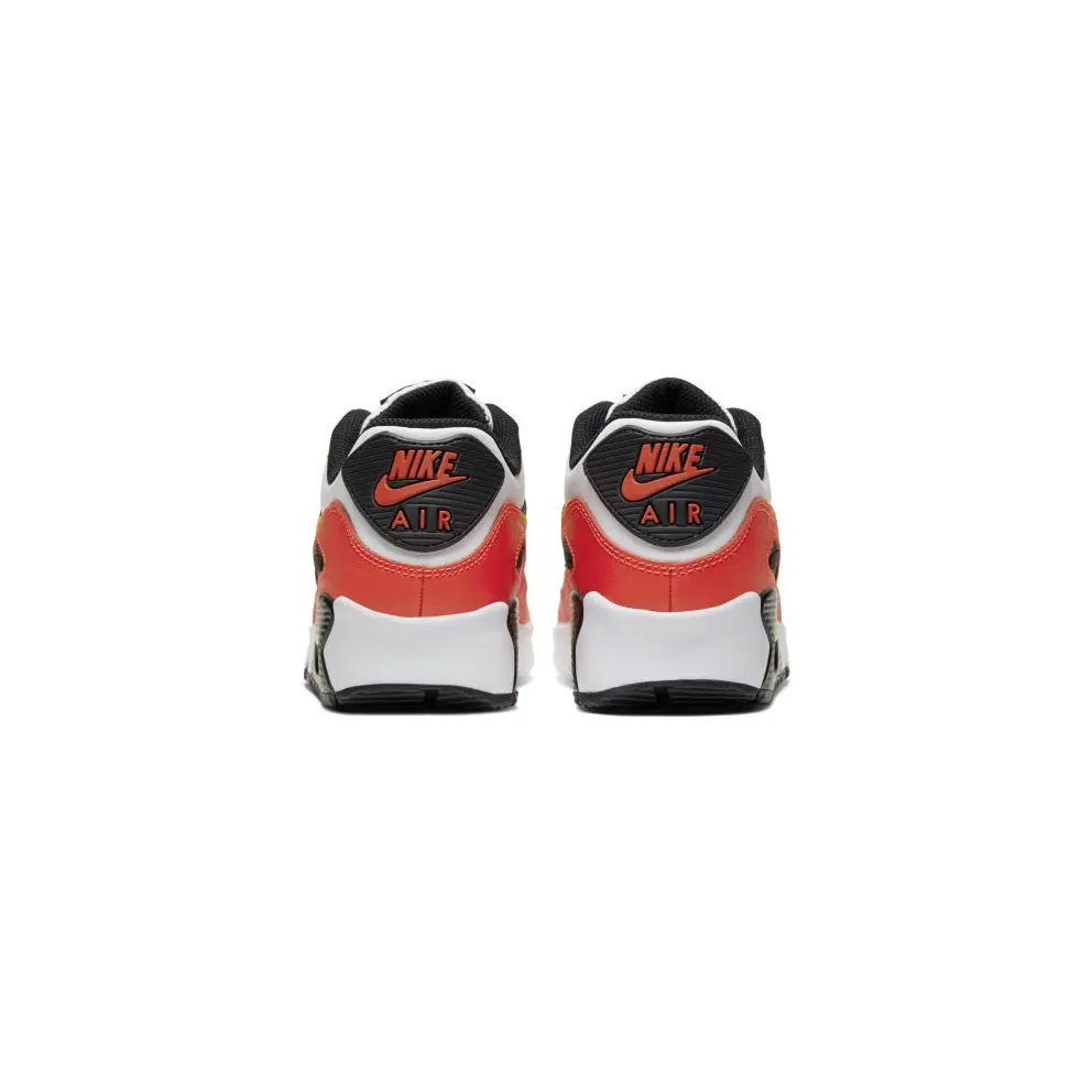 Nike Air Max 90 White Yellow Black Crimson (GS) White/Chrome Yellow-Black-Bright Crimson (833412-120)