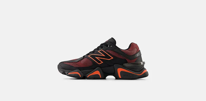 New Balance 9060 “Black / Washed Burgundy” (U9060BLA)