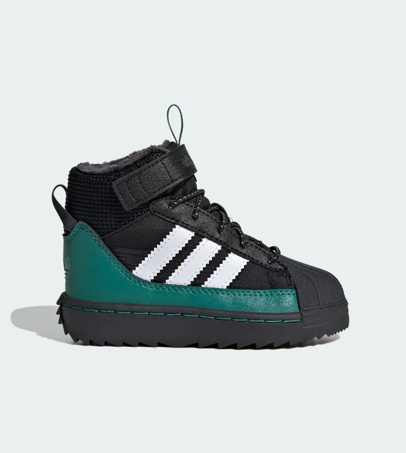 Adidas Superstar Winter Trek Kids Core Black / Cloud White / Active Green (ID1024)
