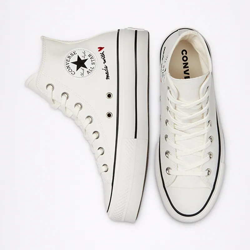 Converse Valentine’s Day Platform Chuck Taylor All Star High Top Vintage White/egret/black (571119C)