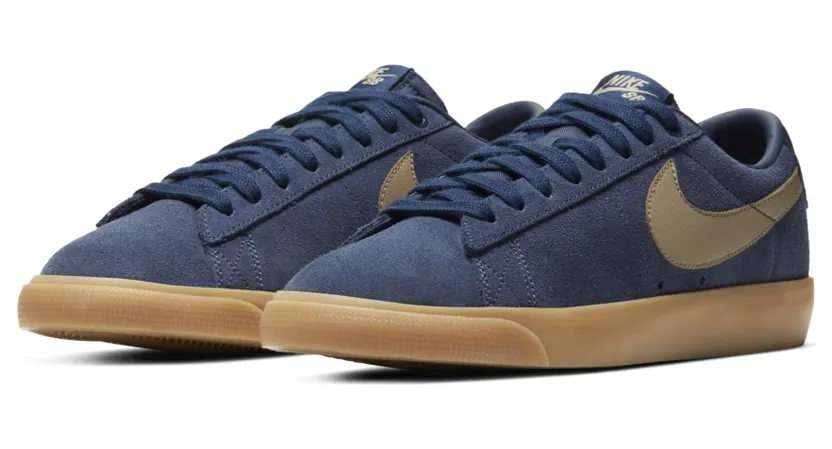 Nike SB Blazer Low GT Midnight Navy / Khaki / Gum Light Brown (704939-403)