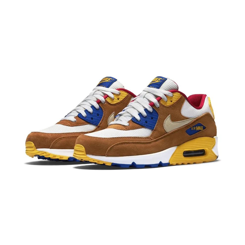 Nike Air Max 90 Curry White/Metallic Gold-Tawny-Game Royal (700155-107)