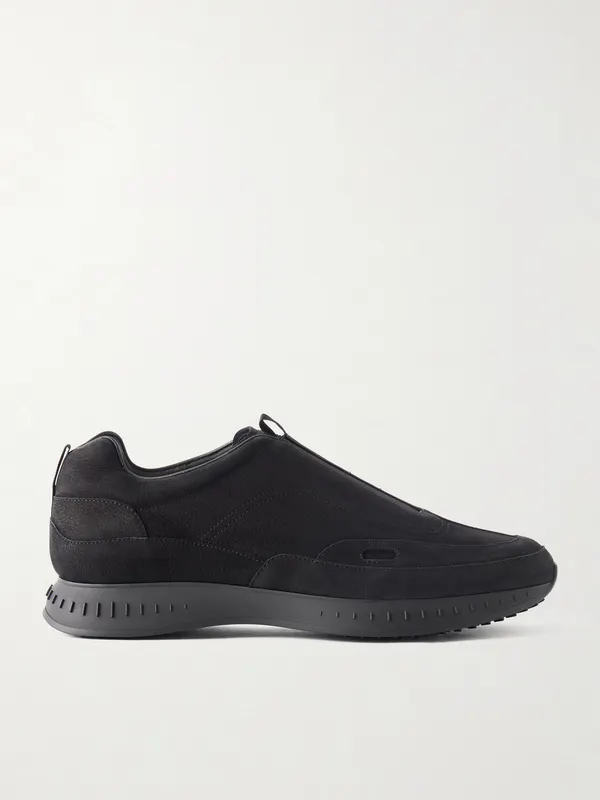John Lobb Elastic Stream Nubuck Black (AAD91FL)