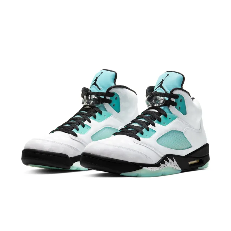 Jordan 5 Retro Island Green White/Black-White-Island Green (CN2932-100)