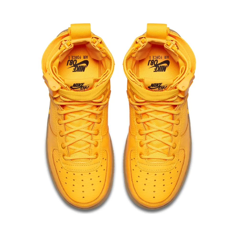 Nike SF Air Force 1 Mid Odell Beckham Jr (GS) Laser Orange/Laser Orange-Gum Medium Brown (AJ0424-800)