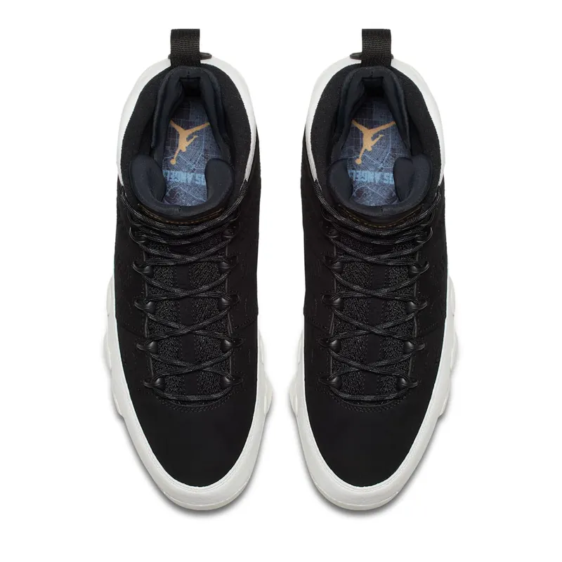 Jordan 9 Retro City of Flight Black/Black-Summit White-Metallic Gold (302370-021)