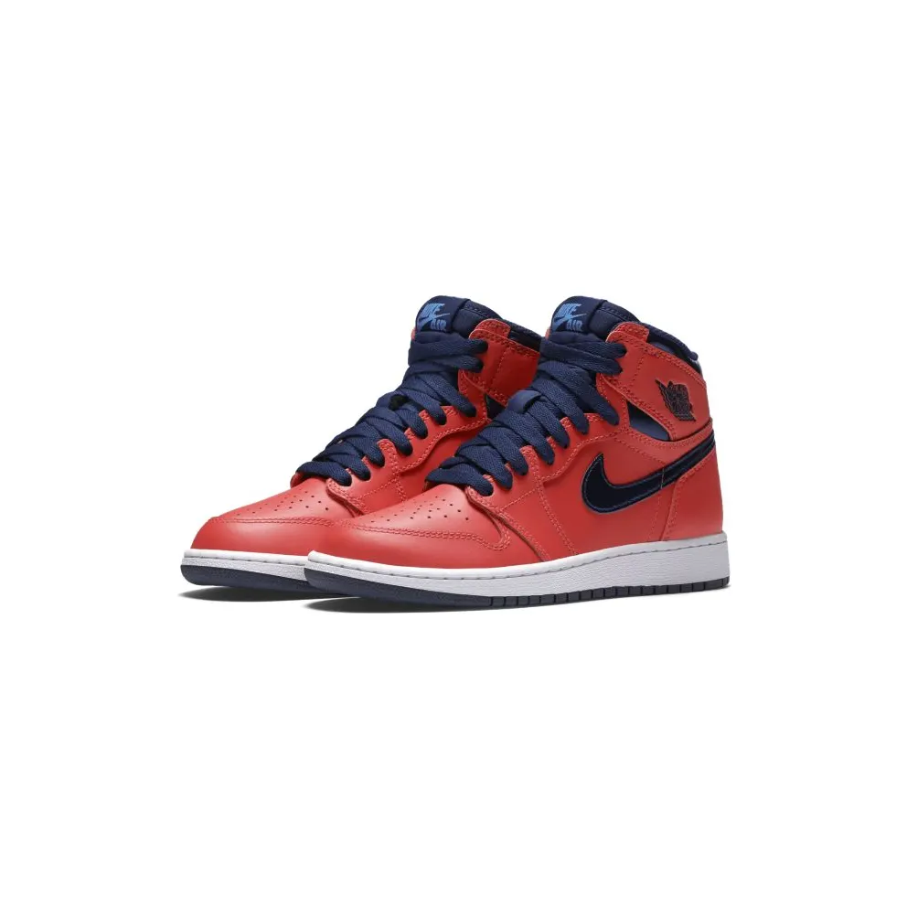 Jordan 1 Retro David Letterman (GS) Light Crimson/Midnight Navy-University Blue-White (575441-606)