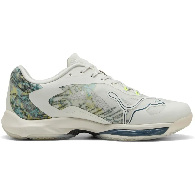 Puma Vantage Nitro Berlin Handballschuhe 01 – sedate gray/yellow alert/electric peppermint 39 für Men, Grey, Größe 40 EU (108937)