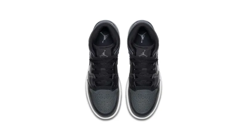 Jordan 1 Mid Black Dark Grey (GS) Black/Dark Grey-Summit White (554725-041)