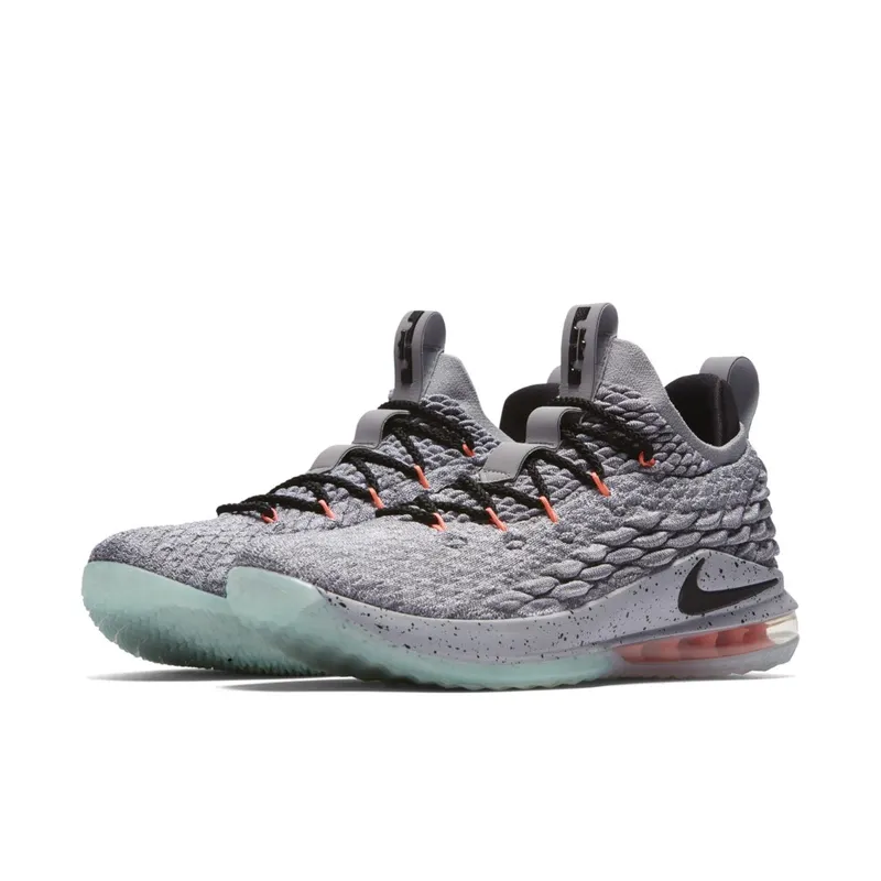Nike LeBron 15 Low Melon Cool Grey/Black-Teal Tint-Sunset (AO1755-005)
