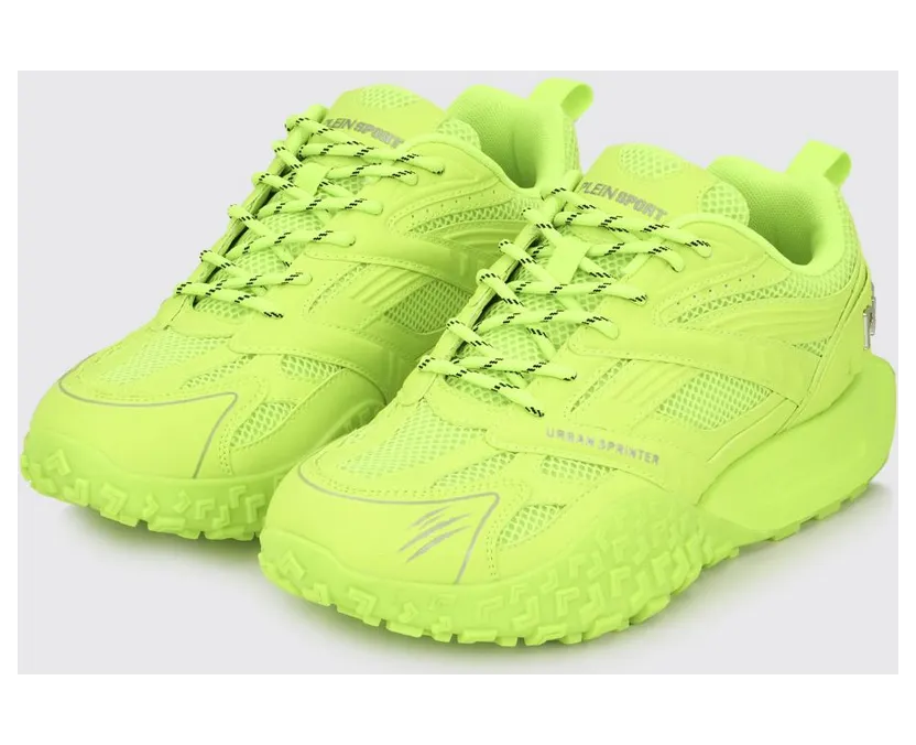 Plein Sport Urban Sprinter Mesh and Rubber Sneakers Yellow (SAFSUSC0933STE003N29)