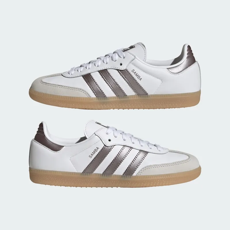 Adidas SAMBA OG Shoes Cloud White / Coffee Met. / Gum (KK2504)