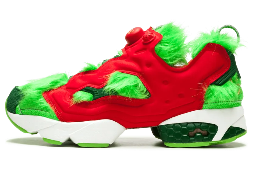 Reebok Instapump Fury Grinch Semi Solar Green/Scarlet-Pine Green-Gold Metallic (Other Brands Reebok)