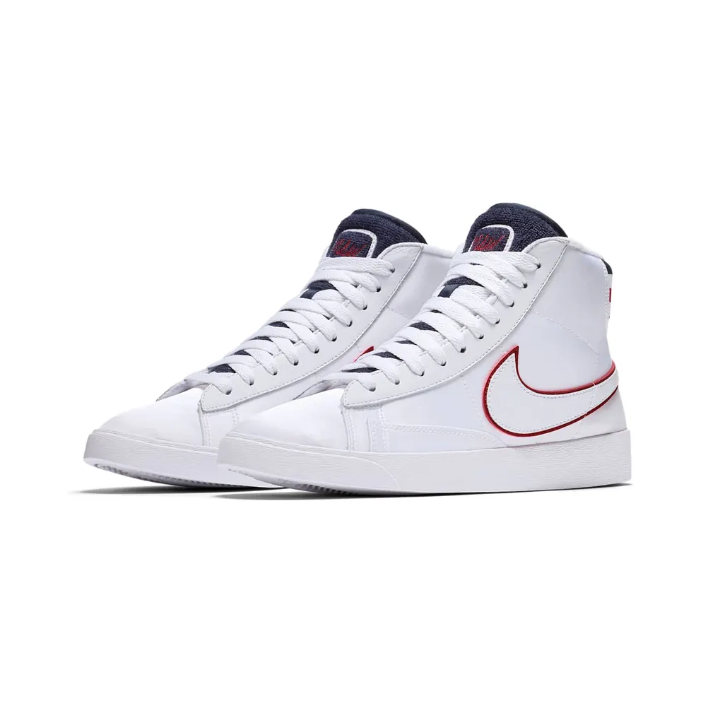 Nike Blazer Mid White Blackened Blue Red Crush (W)