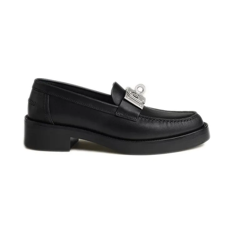 Hermes Hot Loafer Noir Calfskin Leather (H232075Z 02360)