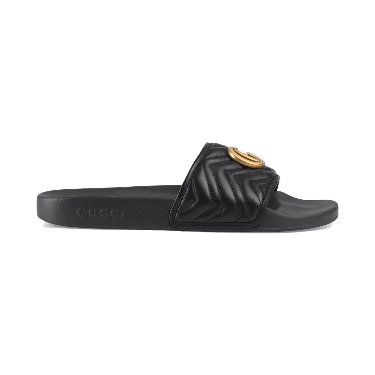 Gucci Matelasse Slide Black Double G