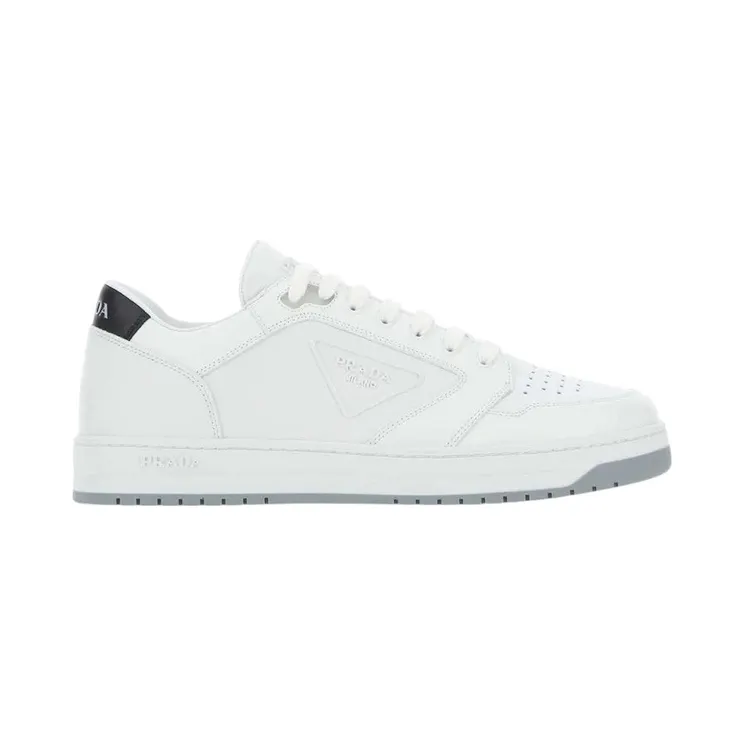 Prada Round Toe Sneakers White Black (2EE363_3LJ6_F097W)