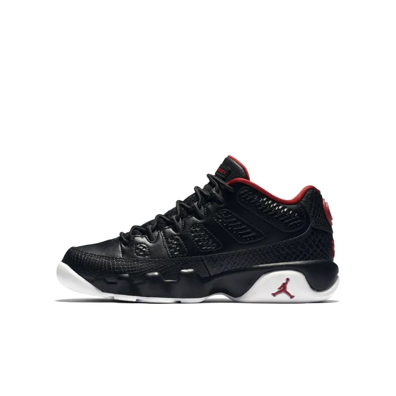 Jordan 9 Retro Low Snakeskin (GS) Black/Gym Red-White (833447-001)