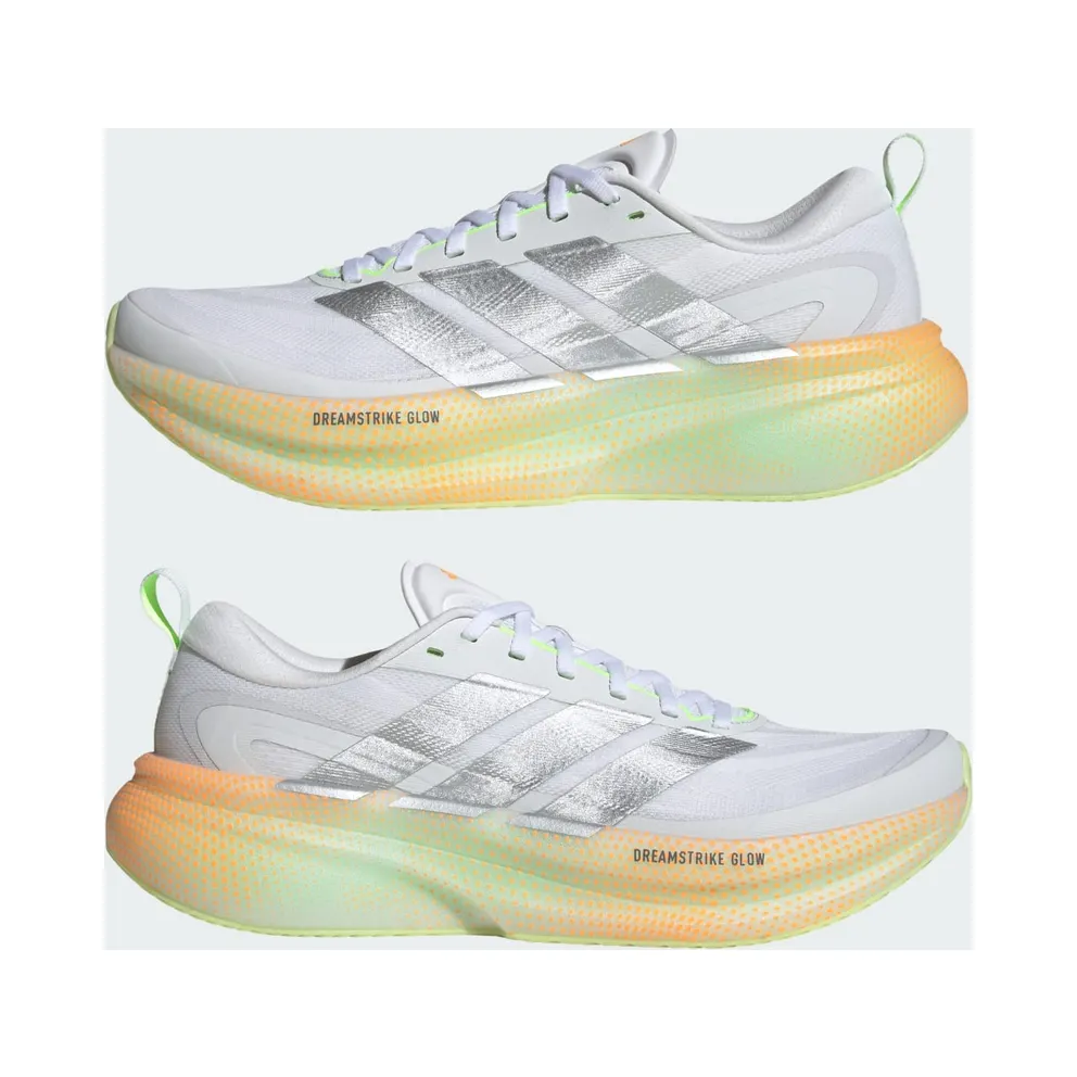 Adidas SUPERNOVA GLIDE Running Shoes Cloud White / Matte Silver / Signal Green (KJ4421)