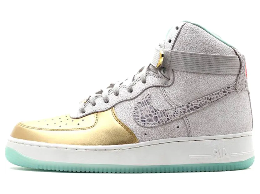 Nike Air Force AF 1 High ‘Year of the Horse’ (2014) – “White / Gold” (649456-001)