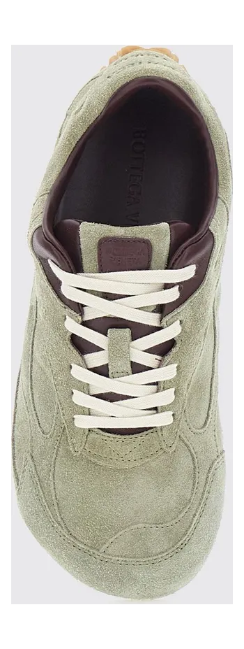 Bottega Veneta Orbit Flash Suede Sneakers with Notched Sole Beige (867941V3MS03063) (3)