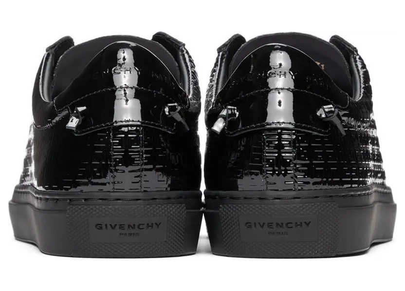 Givenchy Black 4G Patent Leather Urban Street Low Sneakers (BE0003E17W) (4)