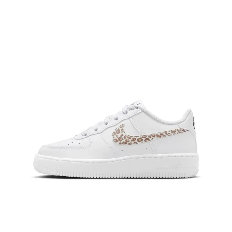 Nike Air Force 1 Low GS “White Leopard Swoosh” (IR0273-100)