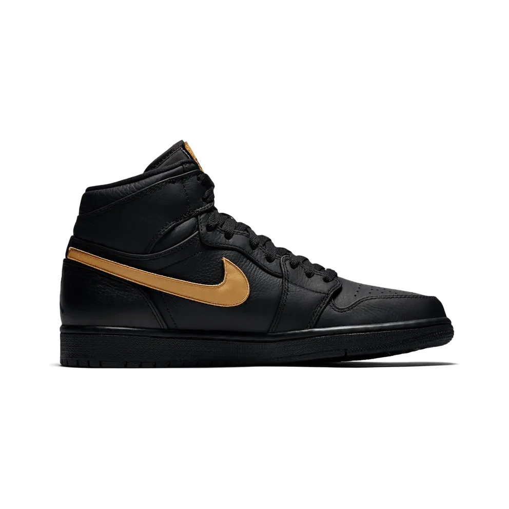 Jordan 1 Retro BHM (2017) Black/Metallic Gold-Black (908656-001)