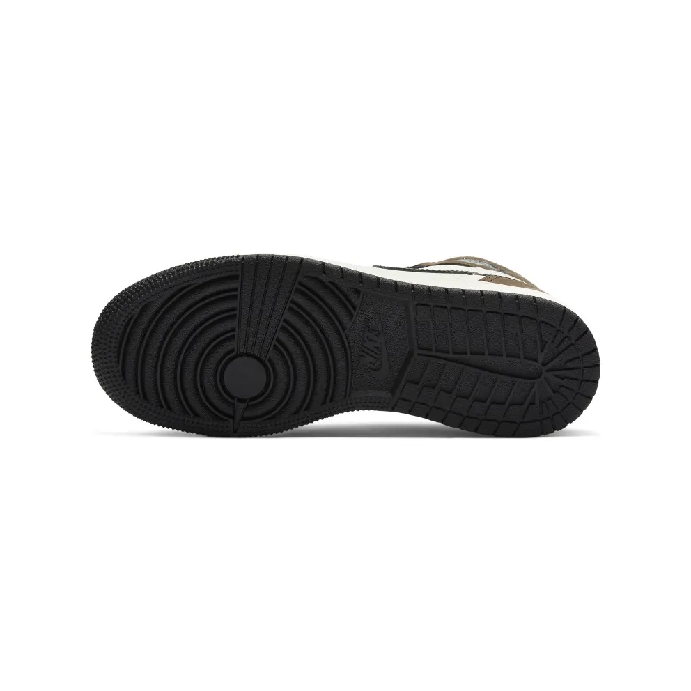 Jordan 1 Retro High Dark Mocha (GS) Sail/Dark Mocha-Black-Black (575441-105)