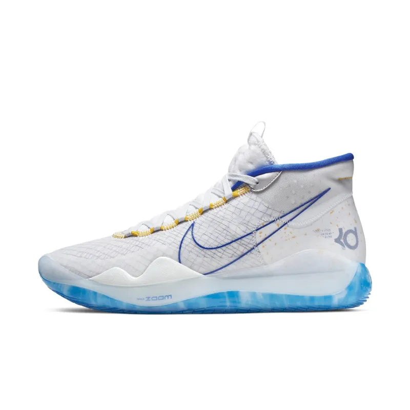 Nike KD 12 Warriors Home White/Metallic Gold-Game Royal-Amarillo (AR4229-100)