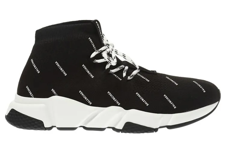 Balenciaga Speed Lace Up All Over Print Black (530358W1HP11006)
