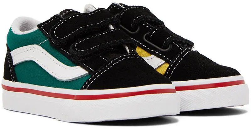 Vans Baby Black & Green Old Skool V (VN0A4VJJBML)