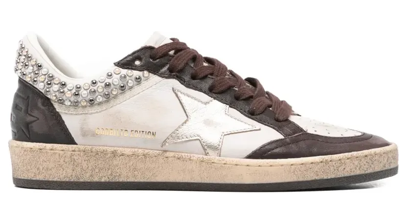 Golden Goose Sneakers verfraaid met ster – Bruin (GWF00832F008147)