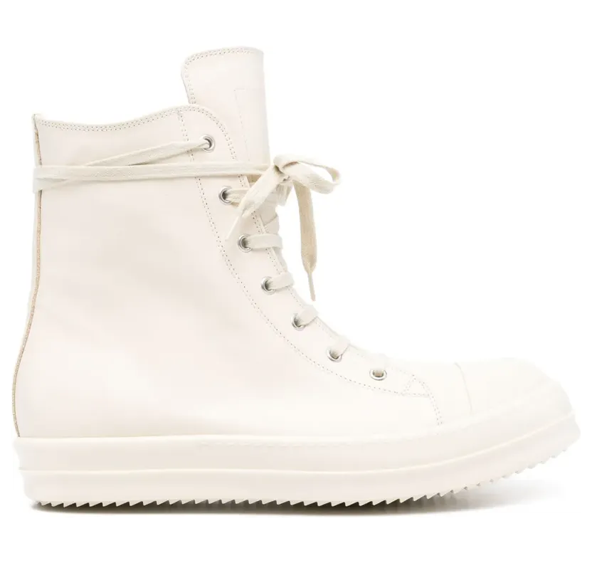 Rick Owens High-Top-Sneakers mit Schnürung “White” (RU01E5890LCO)
