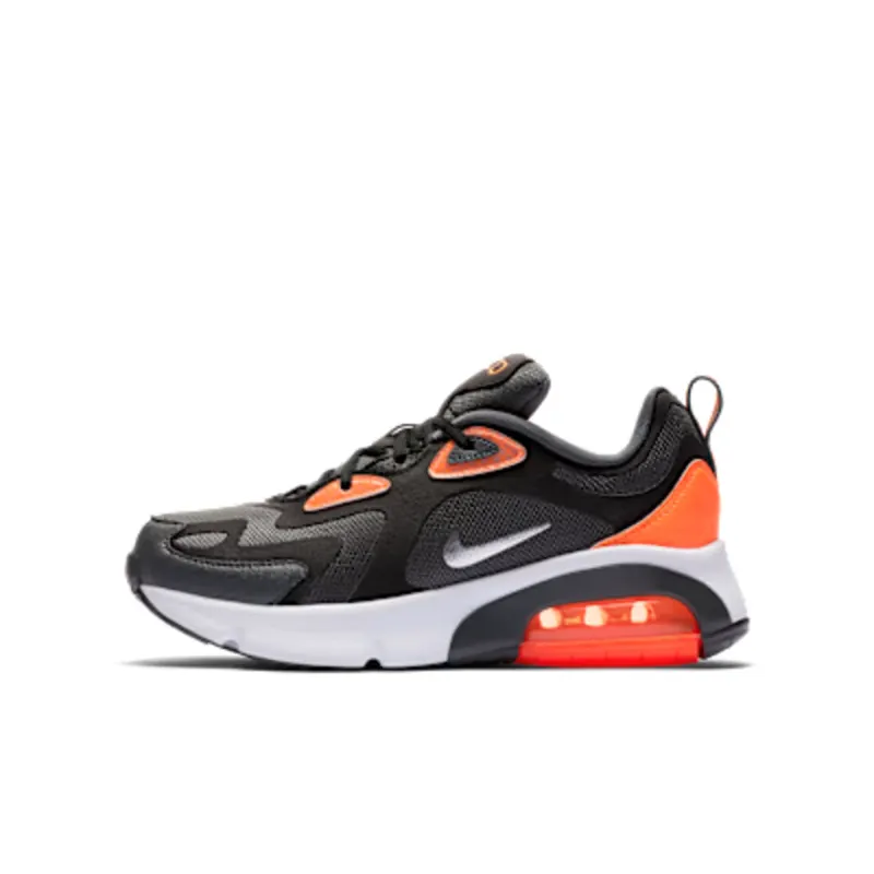 Nike Air Max 200 Winter “Dark Grey / Black / Total Orange / Metallic Silver” (BQ4771-002)