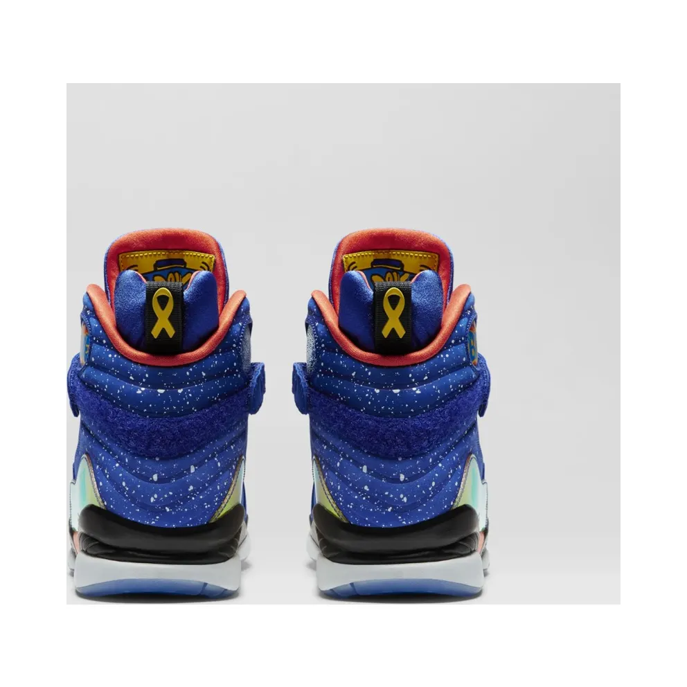Jordan 8 Retro Doernbecher Hyper Blue-Electro Orange-Black (729893-480)