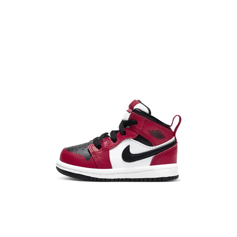 Jordan 1 Mid Chicago Toe (TD) Black/Gym Red-Black (640735-069)