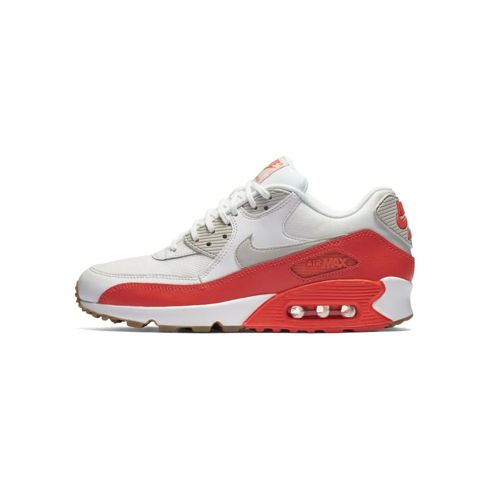 Nike Air Max 90 Essential Summit White Light Brown-Bright Crimson (W)
