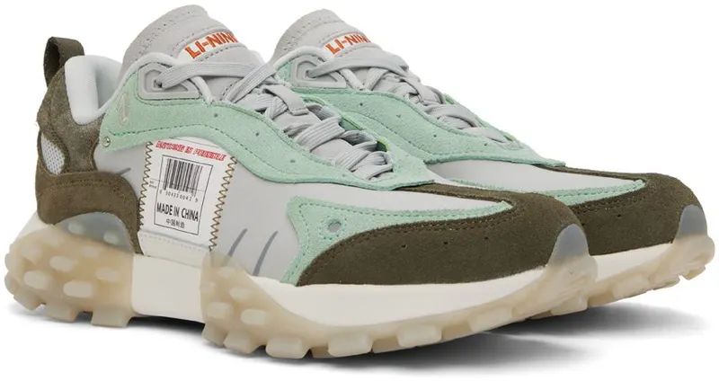 Li-Ning Gray & Green Overload GLACIER GRAY (AZGS033-1K)
