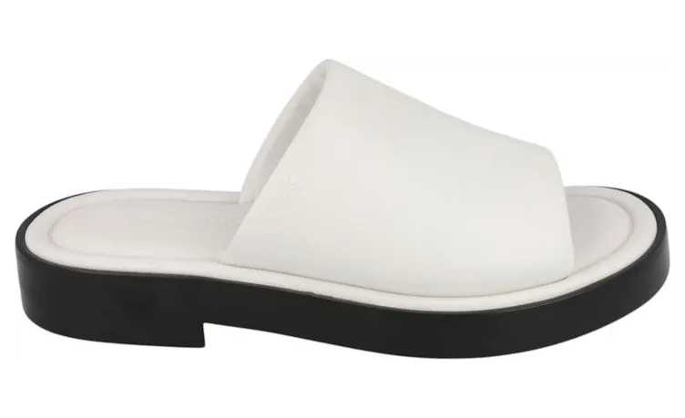 Ferragamo Giunone Leather Slides White (021258-761849-M)