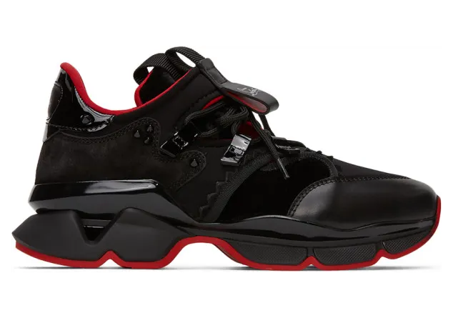 Christian Louboutin Black and Red Runner Sneakers (1200320)