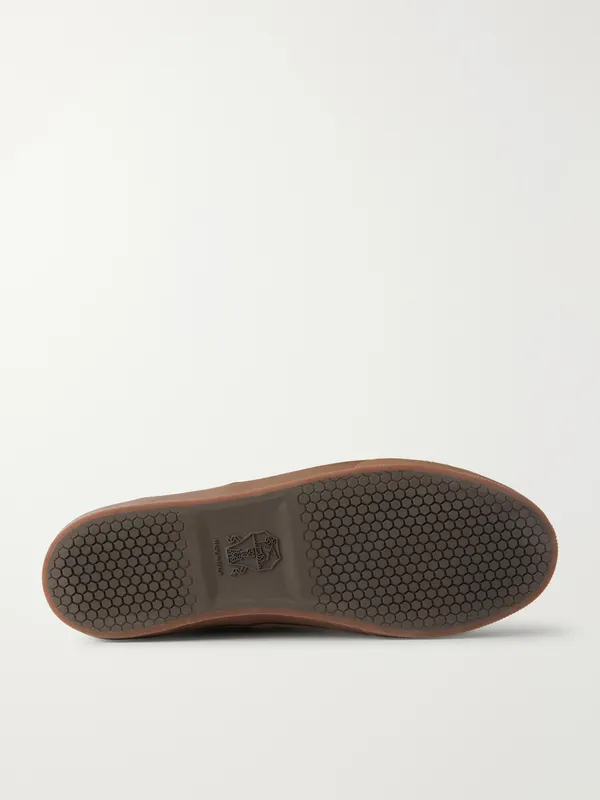 Brunello Cucinelli Suede Sneakers Taupe (MZUEIVZ354) (3)
