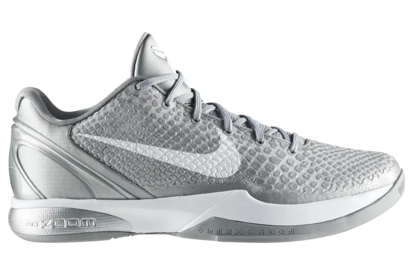 Nike Kobe 6 Metallic Silver Metallic Silver White (429659-012)