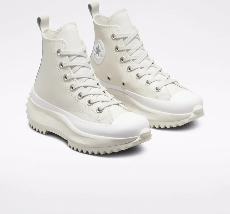Converse Run Star Hike Platform Iridescent Leather Vintage White/pure Silver