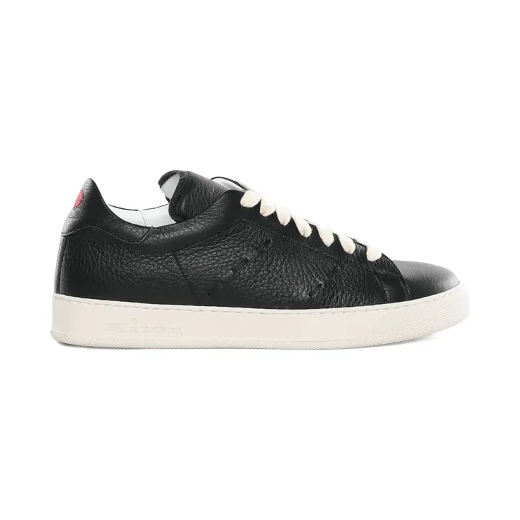 Kiton aus strukturiertem Leder “Black” (USSA421N014302006)