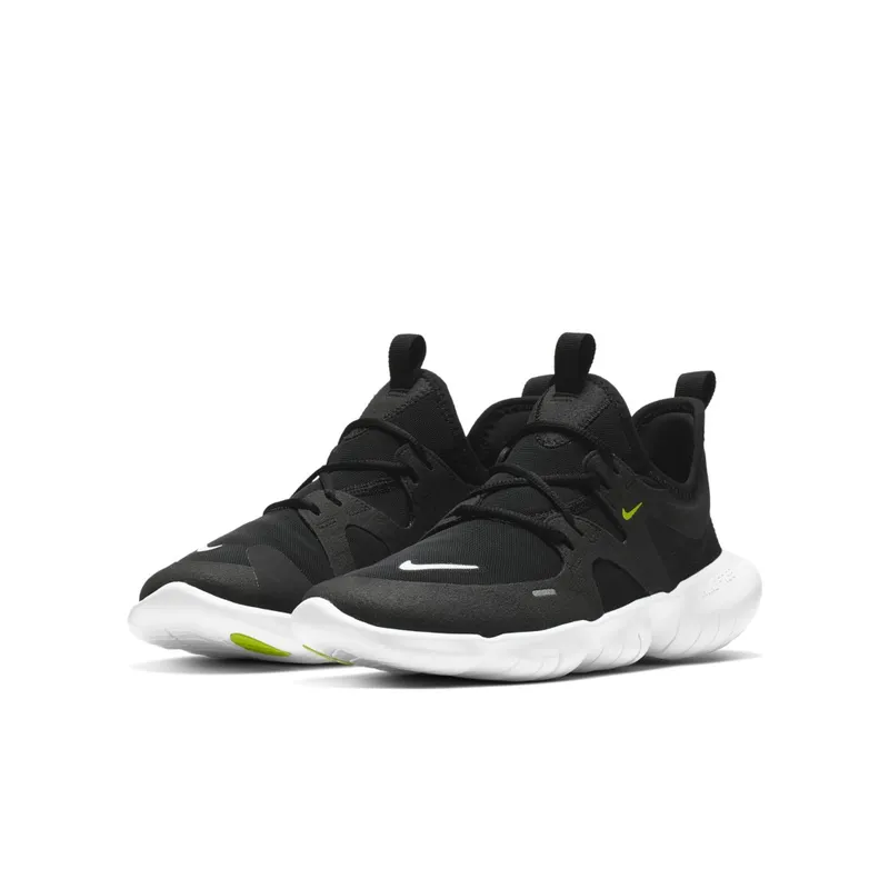 Nike Free RN 5.0 Black Volt White (GS) Black/Anthracite-Volt-White (AR4143-001)