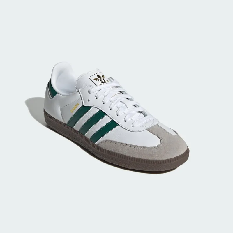 Adidas Samba OG Cloud White / Collegiate Green / Clear Granite (JH8797)