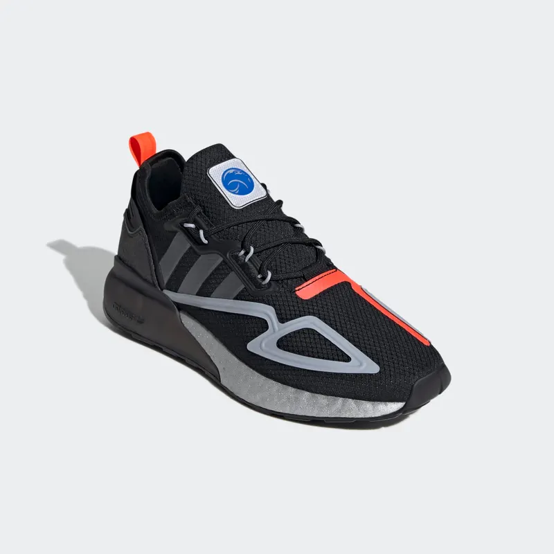 adidas ZX 2K Boost Core Black / Halo Silver / Glow Blue (FY5724)