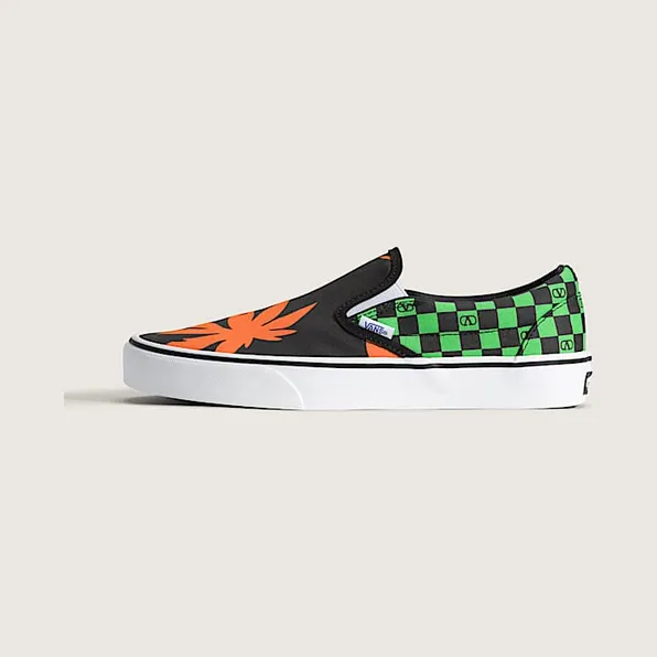 Vans Classic Slip-On Valentino Garavani Checkerboard Tropical Leaves (VN000XW4N5B)