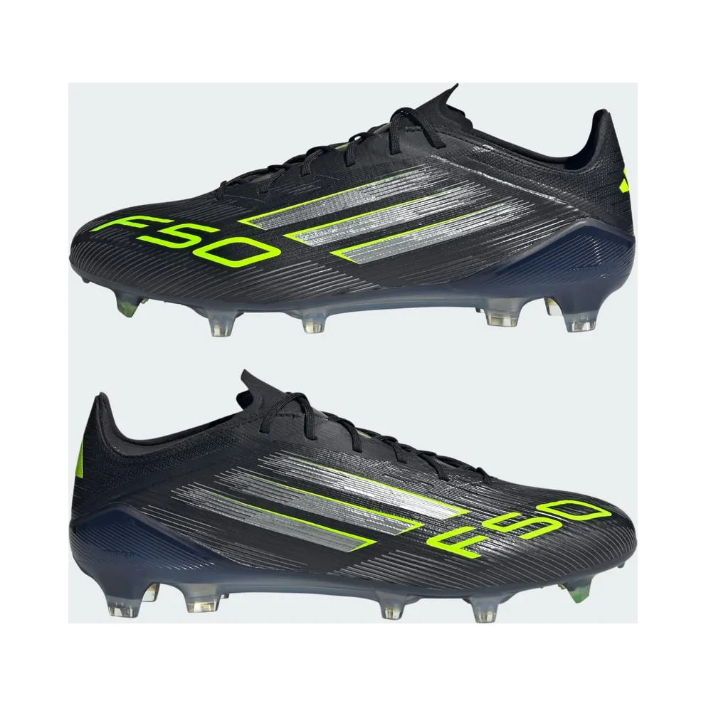 adidas F50 Elite Firm Ground Boots “Core Black / Iron Metallic / Lucid Lemon” (JH7616)